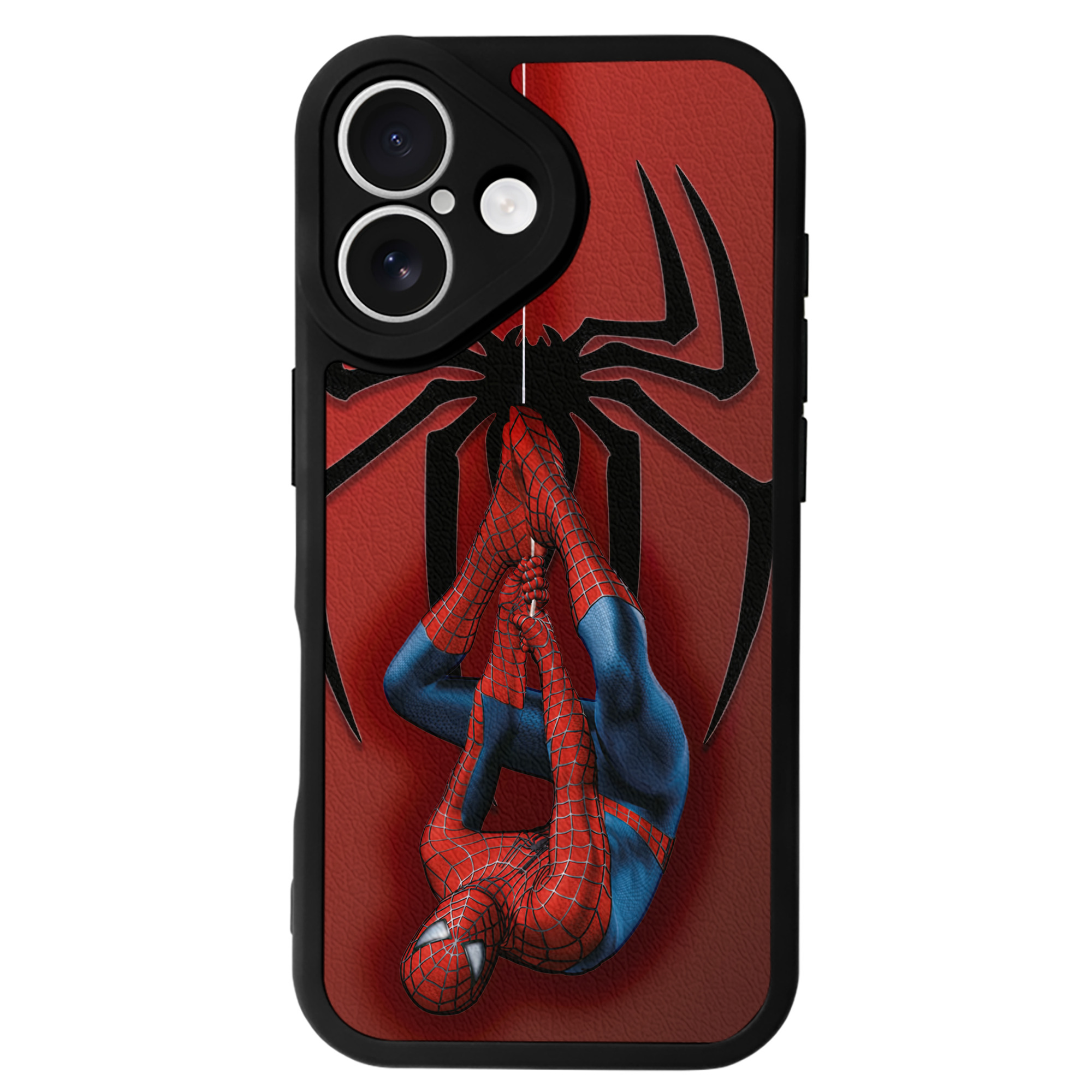 （画像用） Spider Man スパイダーマン 【iPhone 16シリーズ対応】シリコンスマホケース（レザー調） 材質：シリコン